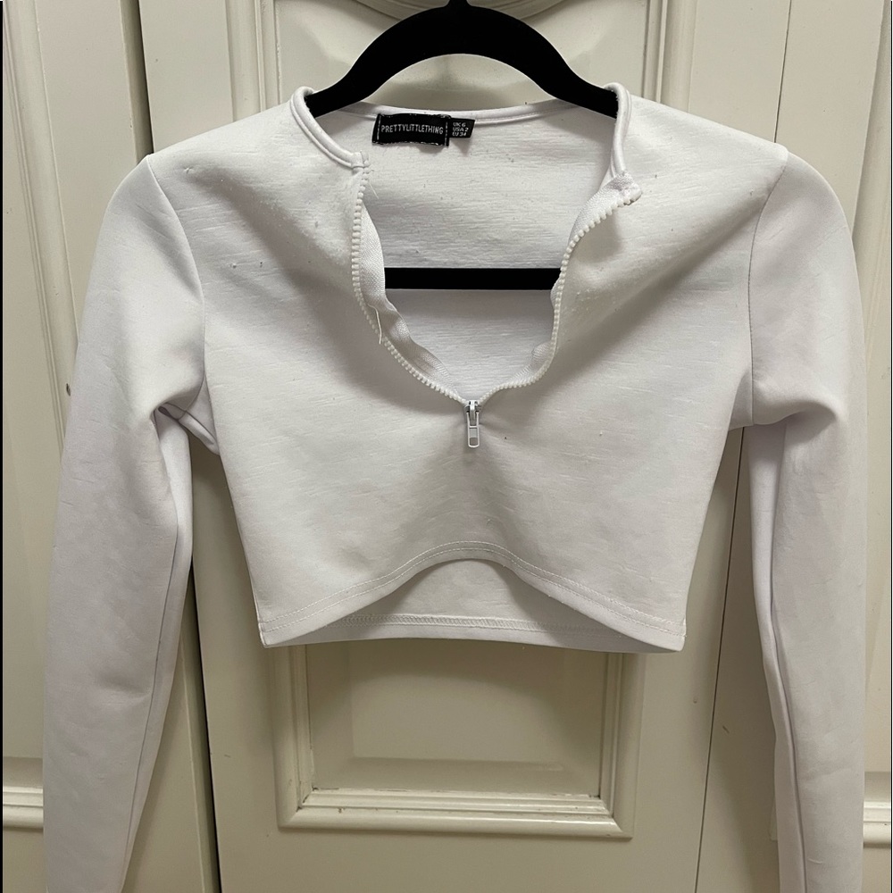 White crop top
